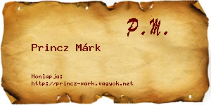 Princz Márk névjegykártya